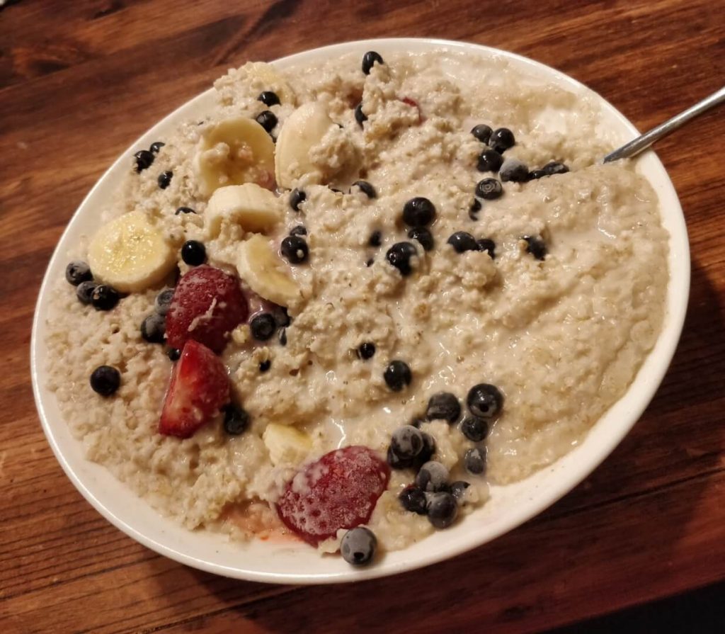 Tyypillinen hiilihydraattitankkauksen ateria